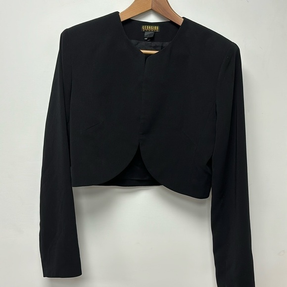 Georgiou STUDIO Women Jackets & Coats size M black color - Picture 1 of 8
